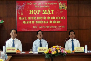  Provincial government of Ba Ria – Vung Tau holds pre-Tet meeting with local religious dignitaries, artisans and intellectuals  