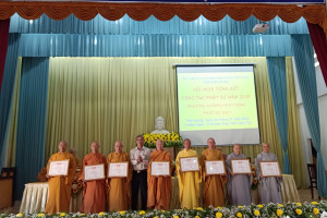  VBS in Tien Giang reviews Buddhist affairs 2020