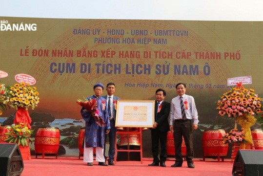 Nam O historical relic cluster receives certificate of recognition as municipal-level relic site