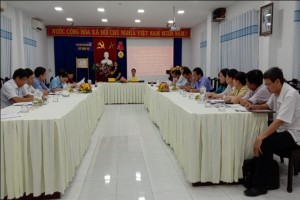 Government religious committee delegation meets with home affairs department of Ninh Thuan