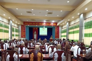 VFF in Tien Giang holds conference on legal provisions of elections of deputies to the National Assembly and People’s Councils for key religious