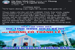 Catholics in Tra Vinh join efforts in Covid-19 fight