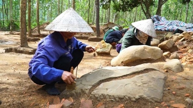 Many archaeological artifacts discovered in Trai Cap pagoda relic site