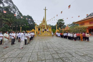 Solidarity association of patriotic monks in Cau Ngang district well implements the motto “good life, good religion”  