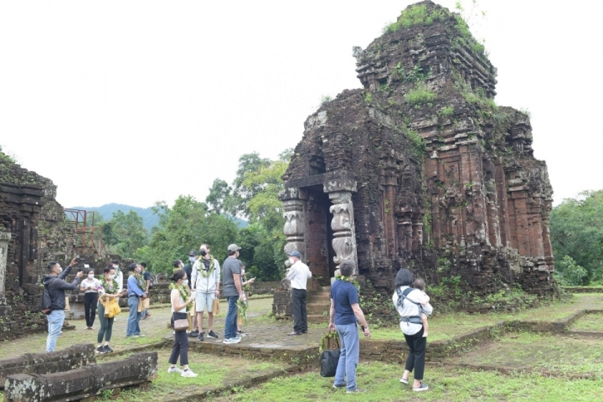 First foreign tourists visit My Son Sanctuary in two years