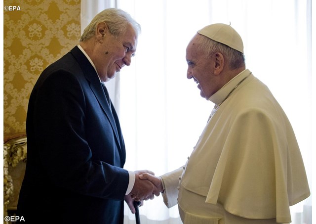 Pope Francis meets with the President of the Czech Republic