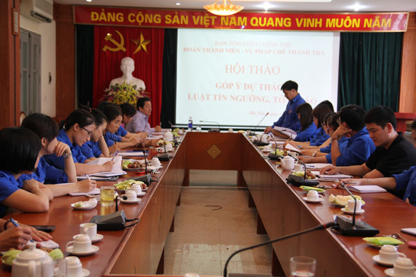 Government Religious Committee’s Youth Union attends seminar on draft law on belief, religion