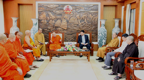 Government Religious Committee Vice Chairman receives Lao Buddhist Coalition delegation