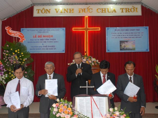 New superintendents appointed in Protestant Churches in provinces of Lam Dong, Dong Nai 