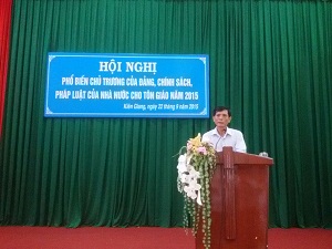 Kien Giang province disseminates religious laws to Caodai dignitaries and deacons