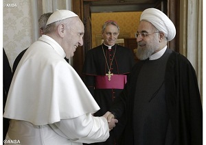 Pope Francis meets Iranian President Rouhani