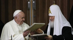 Unity call as Pope Francis holds historic talks with Russian Orthodox Patriarch