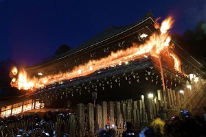 Crowds happy to be in line of fire at famed Nara festival