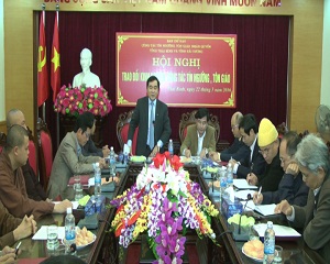 Thai Binh, Hai Duong provinces hold exchange meeting on state religious affairs