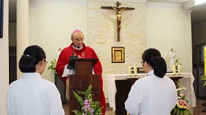 Archbishop Leopoldo Girelli leads service in Hanoi of Lovers of Holy Cross