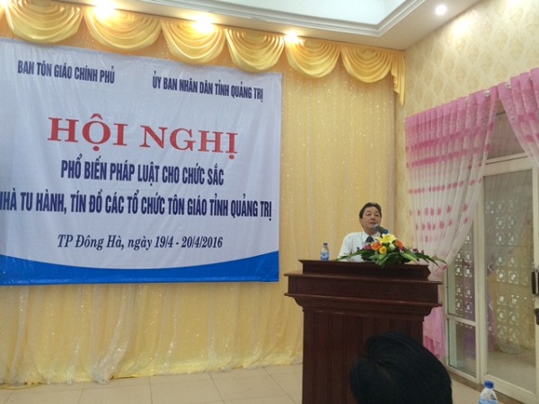 GCRA disseminates religious law to religious followers in Quang Tri province