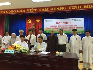 Binh Duong province: Religious organizations sign coordination program on environmental protection