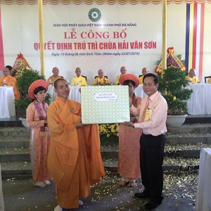 Da Nang city: Abbot of Hai Van Son pagoda appointed 