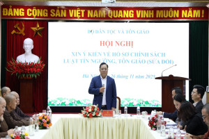 Gather comments on policy dossier for the amended Law on Belief and Religion