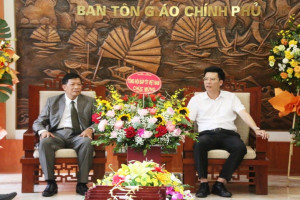 Vice Chairman Nguyễn Tiến Trọng receives delegations of Protestant churches