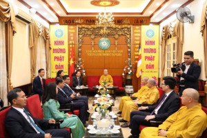 Cambodian Ministry for Cults and Religion delegation visits Vietnam Buddhist Sangha