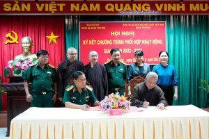 Military Command & VBS in Ho Chi Minh city’s Tan Phu district sign coordination program