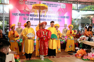Exchanging and practicing Vietnamese Mother Goddess worship at Cho Cui Temple National Relic