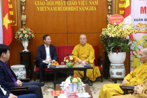 Government Religious Committee pays pre-Tet visit to Vietnam Buddhist Sangha