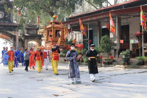 Water procession during Diem village festival in Bac Ninh province