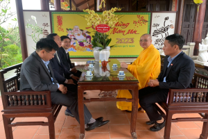 Government religious committee leader extends pre-Tet visits to dignitaries of Vietnam Buddhist Sangha in Thua Thien Hue