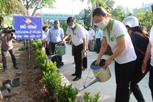 Nine religious models in Hau Giang receive “religion with green environment” title