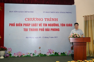  Government Religious Committee disseminates religious policy & law to religious in Hai Phong