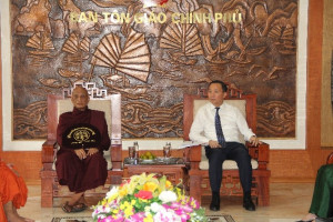 GCRA leader receives Myanmar Buddhist Sangha delegation