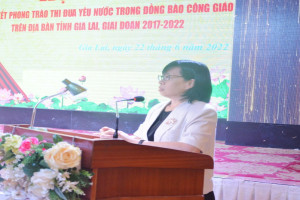 VFF in Gia Lai reviews patriotic emulation movements in Catholic community