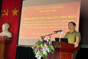 Disseminating laws on religion for key Catholics in Thai Binh