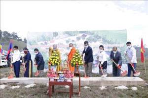 Work starts on temple dedicated to Vietnamese, Lao martyrs in Xiengkhuang