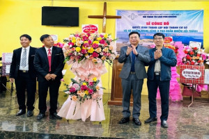 Religious committee in Thanh Hoa extends congratulations to new chapter of Vietnam Evangelical Church (Northern)
