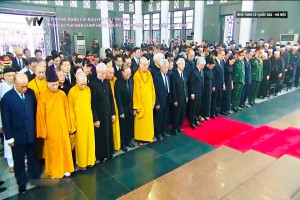 Religious organizations pay tribute to General Secretary Nguyễn Phú Trọng