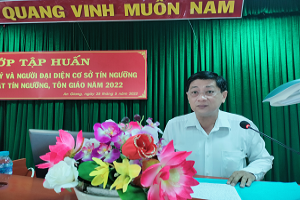 Disseminating laws on belief and religion to management board and representatives of belief worshipping places in An Giang