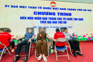 Religious organizations join blood donation in Hanoi