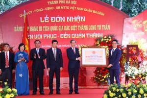 Hanoi: Voi Phuc and Quan Thanh Temples recognized as special national relic sites