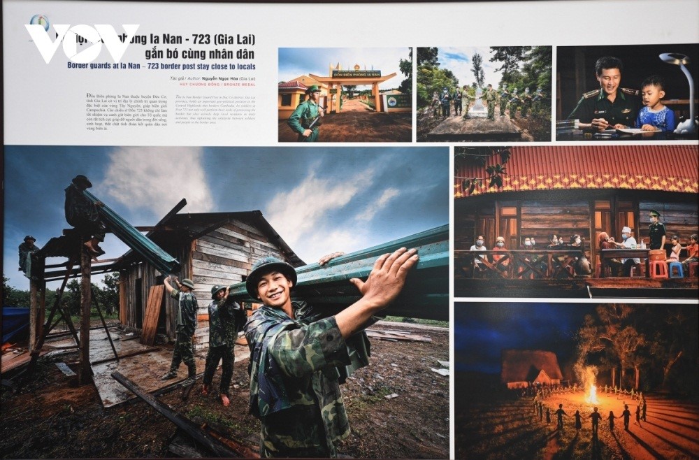 some of the photos depict border guards as they assist local people in the central highland province of gia lai.