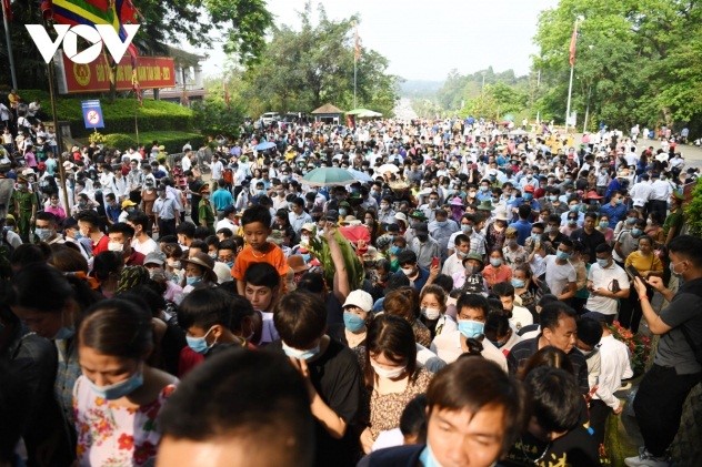 the temple is full of visitors ahead of the major festival.